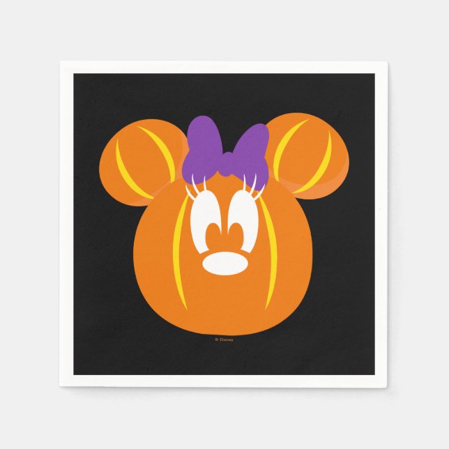 Minnie Mouse Halloween Pumpkin Napkin (Front)