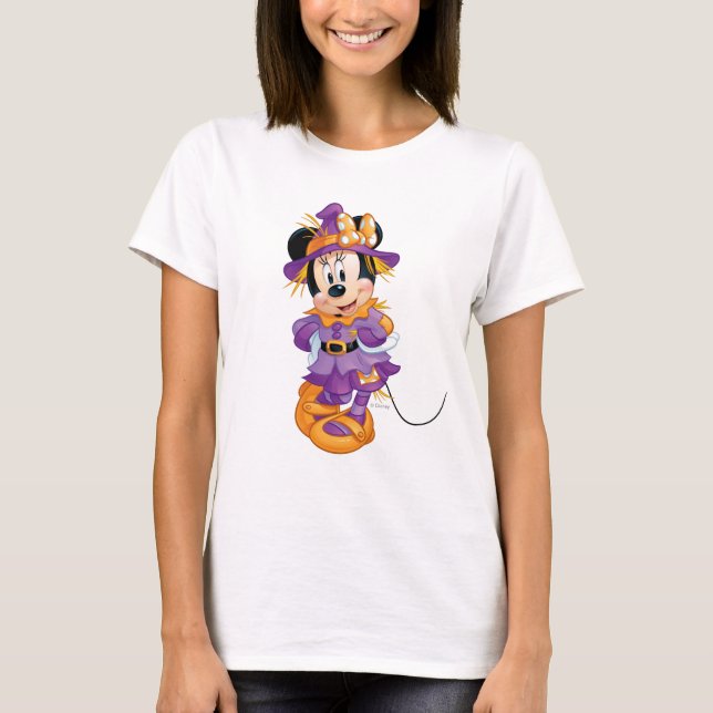 Minnie Mouse | Halloween Scarecrow T-Shirt (Front)