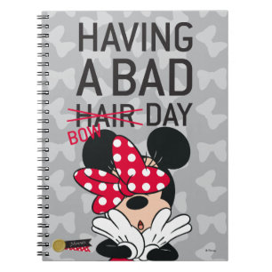 Minnie Mouse   Having a Bad Bow Day Notebook