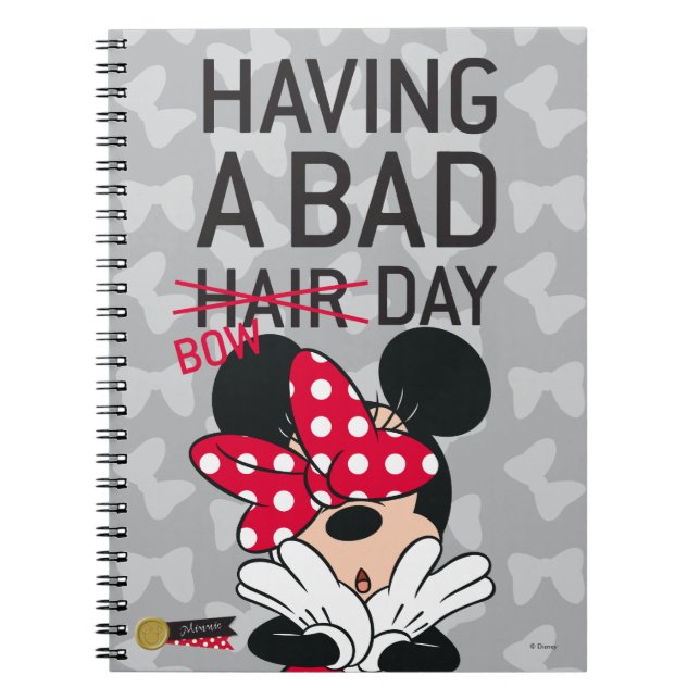 Minnie Mouse | Having a Bad Bow Day Notebook (Front)