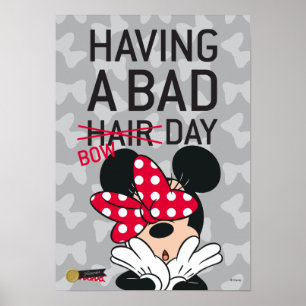 Minnie Mouse   Having a Bad Bow Day Poster