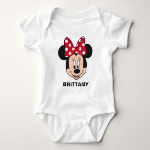 Minnie Mouse   Head Logo Baby Bodysuit