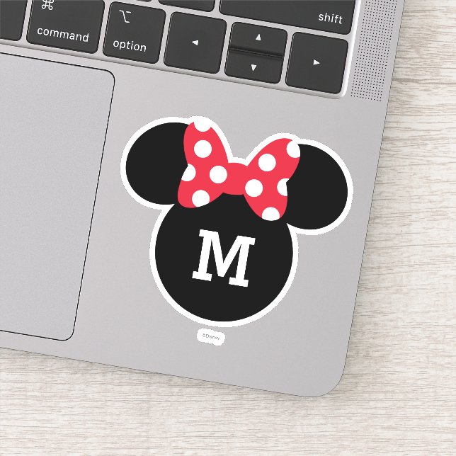Minnie Mouse Head Silhouette with Monogram (Detail)