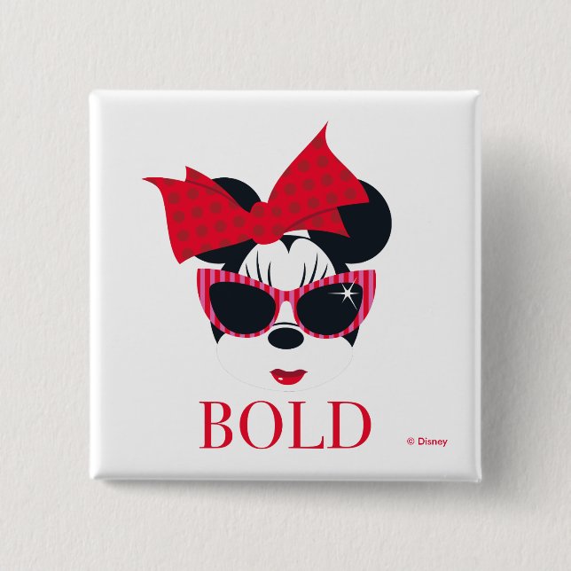 Minnie Mouse | Hollywood - Bold 2 Inch Square Button (Front)