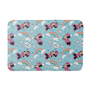 Minnie Mouse   I Love Rainbows Pattern Bath Mat