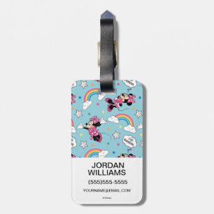 Minnie Mouse I Love Rainbows Pattern Luggage Tag