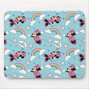 Minnie Mouse   I Love Rainbows Pattern Mouse Pad