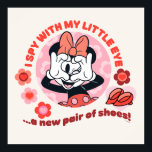 Minnie Mouse I Spy With My Little Eye… Poster<br><div class="desc">Sweet, playful, and full of classic Disney charm, this adorable artwork features Minnie Mouse striking a joyful pose with a fun twist on the beloved “I Spy” phrase. Surrounded by soft pink tones, hearts, flowers, and a stylish nod to Minnie’s iconic shoes, this design radiates happiness, fashion, and timeless cartoon...</div>