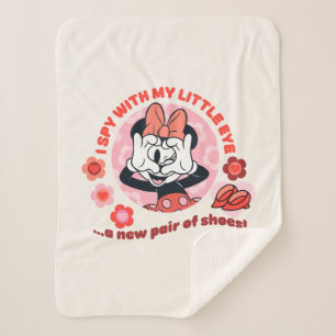 Minnie Mouse I Spy With My Little Eye… Sherpa Blanket