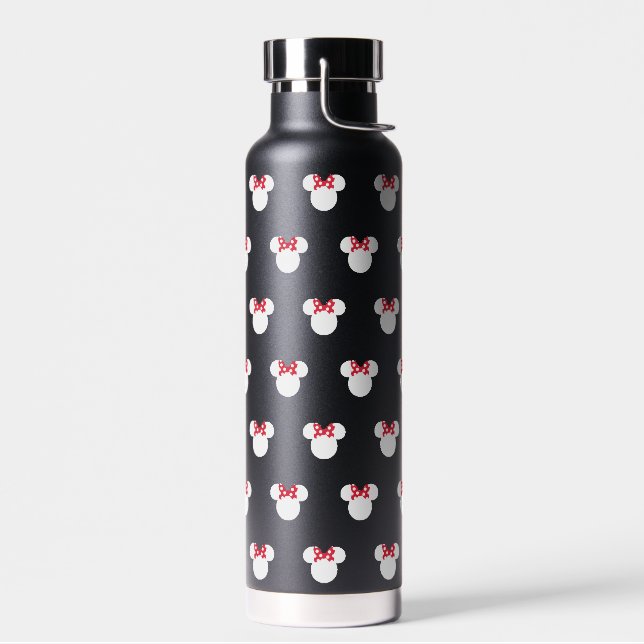 Minnie Mouse Icon Logo Pattern Water Bottle (Left)