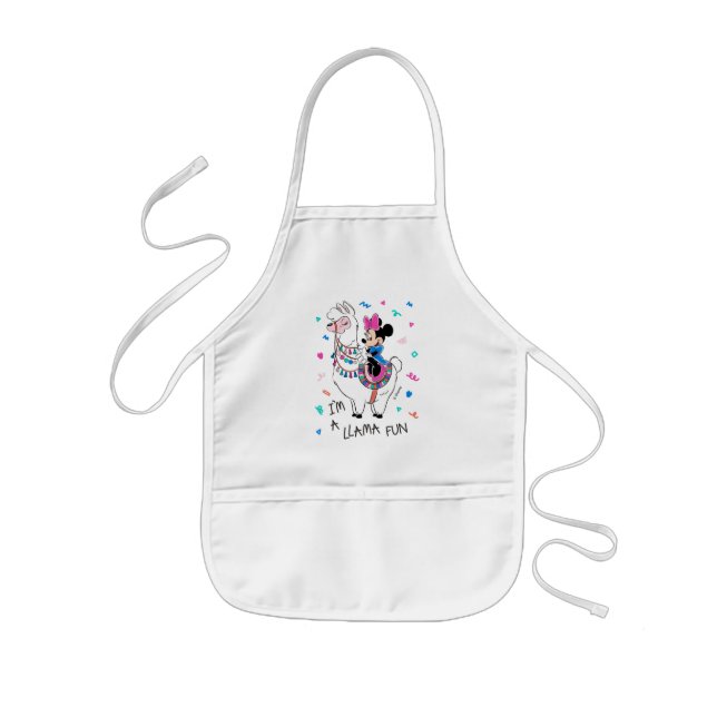 Minnie Mouse | I'm A Llama Fun Kids Apron (Front)
