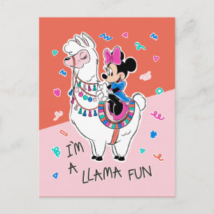 Minnie Mouse   I'm A Llama Fun Postcard