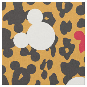 Minnie Mouse   Leopard Pattern 2 Fabric