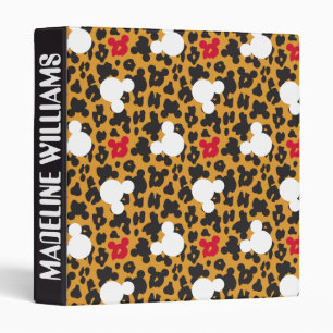 Minnie Mouse Leopard Pattern Binder