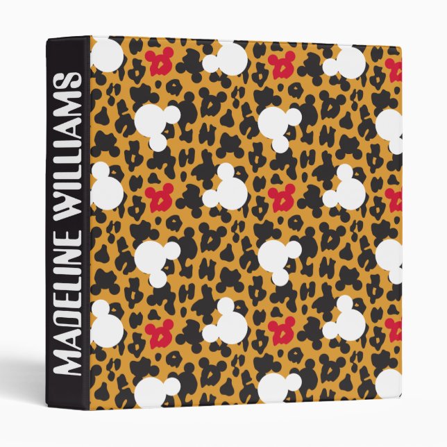 Minnie Mouse | Leopard Pattern Binder (Front/Spine)