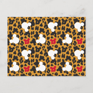 Minnie Mouse   Leopard Pattern Postcard