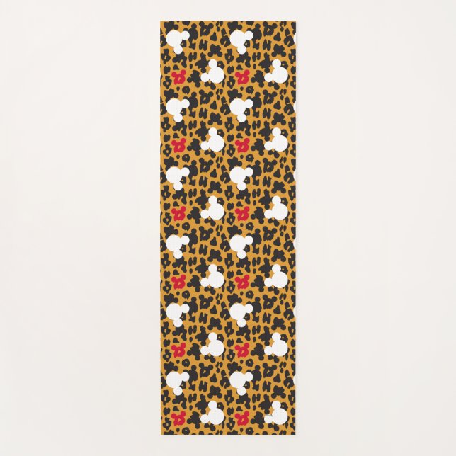 Minnie Mouse | Leopard Pattern Yoga Mat (Front)