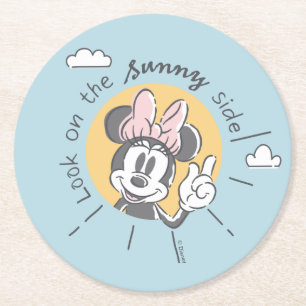 Minnie Mouse   Look on the Sunny Side Round Paper Coaster