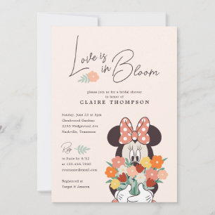 Minnie Mouse   Love is in Bloom Bridal Shower Invitation