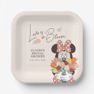 Minnie Mouse   Love is in Bloom Bridal Shower Paper Plate