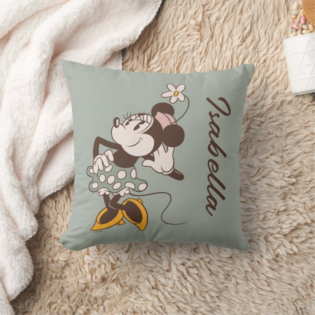 Minnie Mouse | Minnie | Add Your Name Throw Pillow (Blanket)