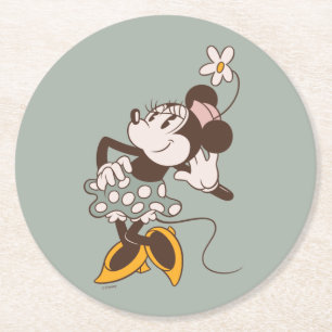 Minnie Mouse   Minnie Strikes a Pose Round Paper Coaster