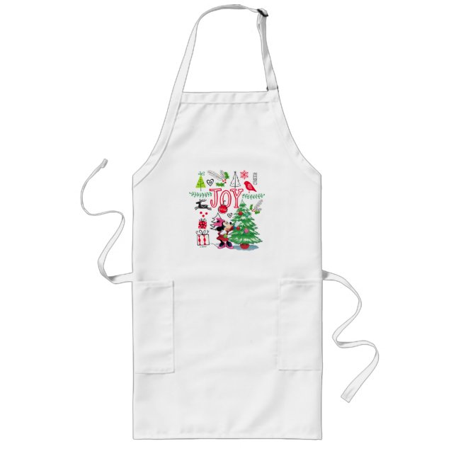 Minnie Mouse | Minnie's Christmas Joy Long Apron (Front)