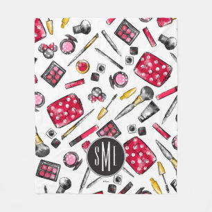 Minnie Mouse   Monogram #what'sinmypurse Pattern Fleece Blanket