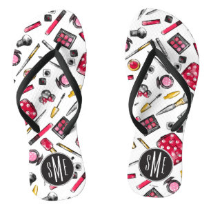 Minnie Mouse   Monogram #what'sinmypurse Pattern Flip Flops
