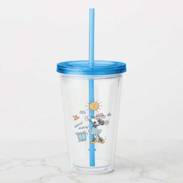 Minnie Mouse | Morning Wake Up Acrylic Tumbler (Front)
