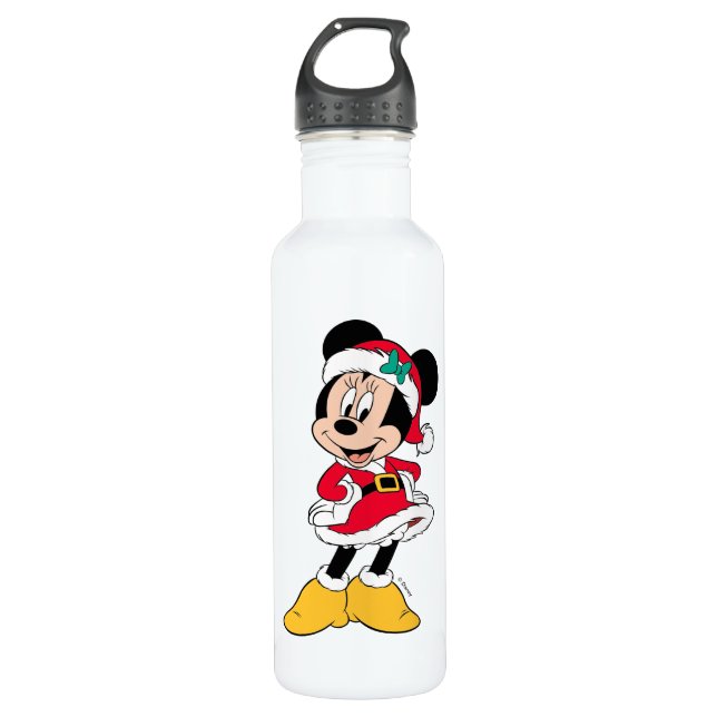 Minnie Mouse | Mrs. Claus Outfit 710 Ml Water Bottle (Front)