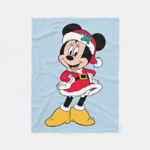 Minnie Mouse   Mrs. Claus Outfit Fleece Blanket