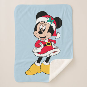 Minnie Mouse   Mrs. Claus Outfit Sherpa Blanket