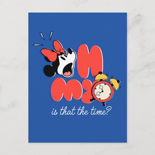 Minnie Mouse Oh My Is That the Time Postcard (Front)