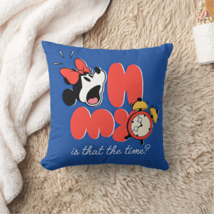 Minnie Mouse Oh My Is That the Time Throw Pillow