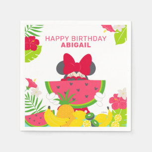 Minnie Mouse   One in a Melon 1st Birthday Napkin