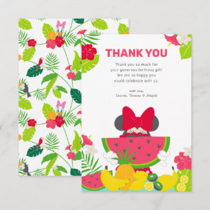 Minnie Mouse   One in a Melon Birthday Thank You Card