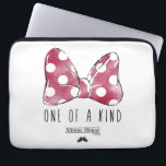 Minnie Mouse | One Of A Kind Laptop Sleeve<br><div class="desc">Disney Fast Fashion | One Of A Kind. A cute watercolor of Minnie's sweet polka dot bow and text that announces she is once of a kind.</div>