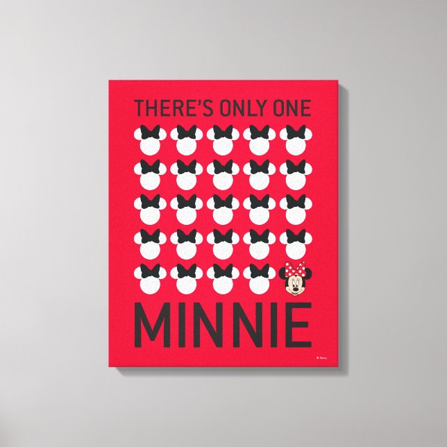 Minnie Mouse | Only One Minnie Canvas Print (Front)