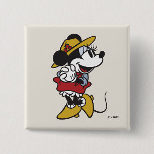 Minnie Mouse Outdoor Minnie 2 Inch Square Button
