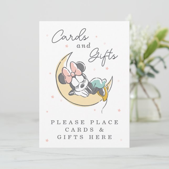 Minnie Mouse Over the Moon | Baby Cards & Gifts (Standing Front)