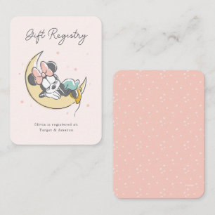 Minnie Mouse Over the Moon Baby Gift Registry Place Card