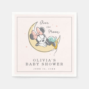 Minnie Mouse   Over the Moon - Boy Baby Shower Napkin