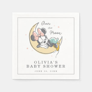 Minnie Mouse   Over the Moon - Boy Baby Shower Napkin