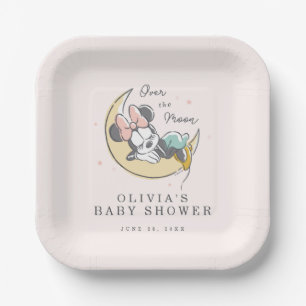 Minnie Mouse   Over the Moon - Boy Baby Shower Paper Plate