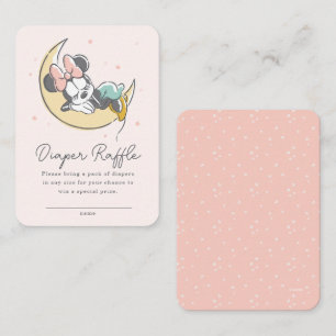 Minnie Mouse Over the Moon Diaper Raffle Place Card