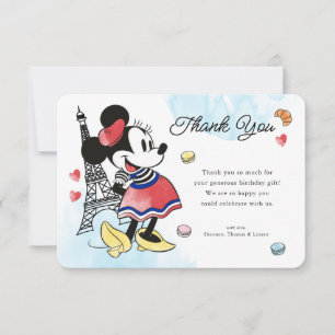 Minnie Mouse Paris Merci d'anniversaire