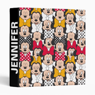 Minnie Mouse Pattern Binder