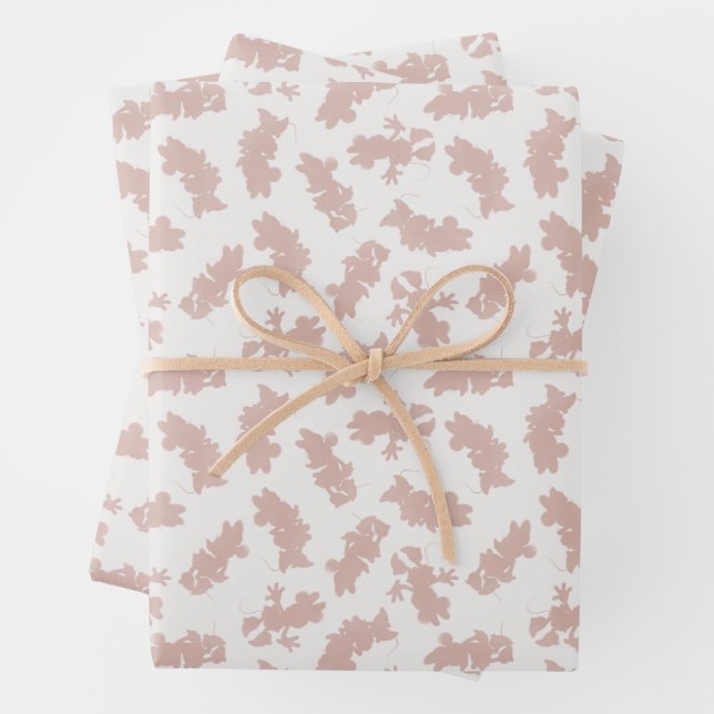  Minnie Mouse Pink Boho Birthday Pattern Wrapping Paper Sheet (In situ)