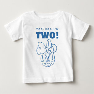 Minnie Mouse Pink Colorblock Girls Birthday Baby T-Shirt